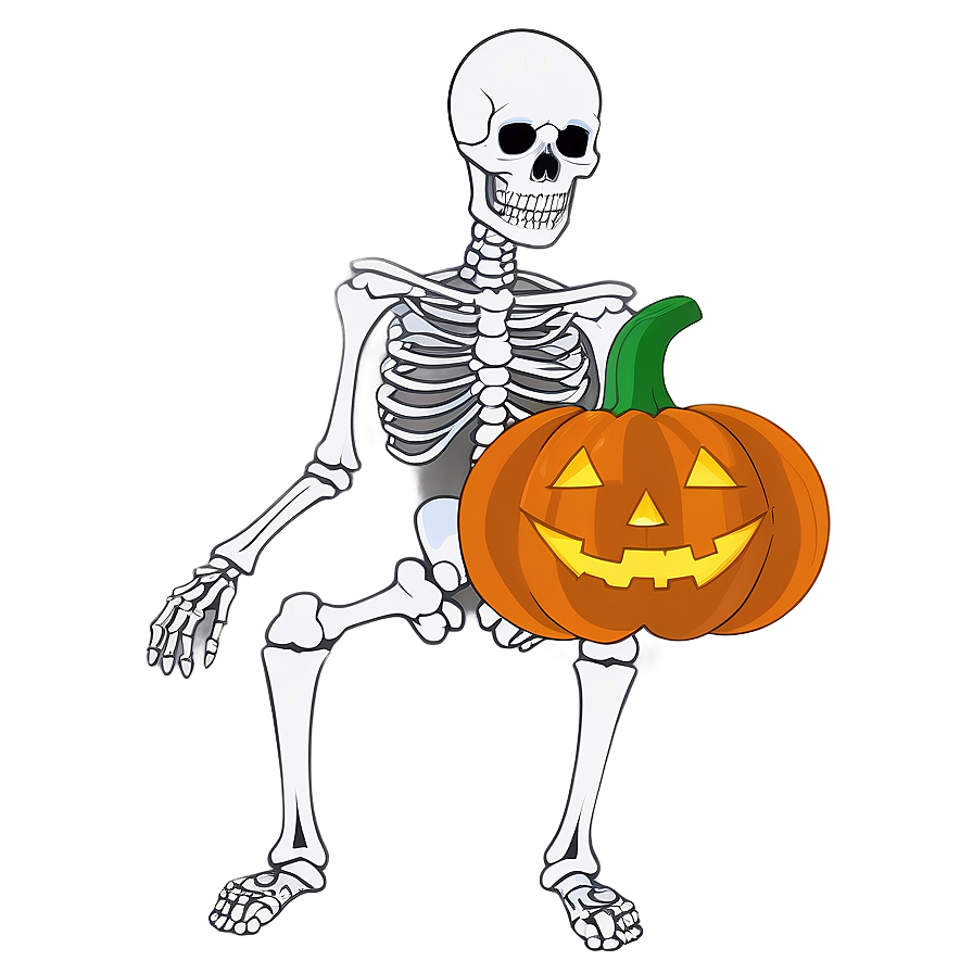 Skeleton With Pumpkin Png 23 PNG Image