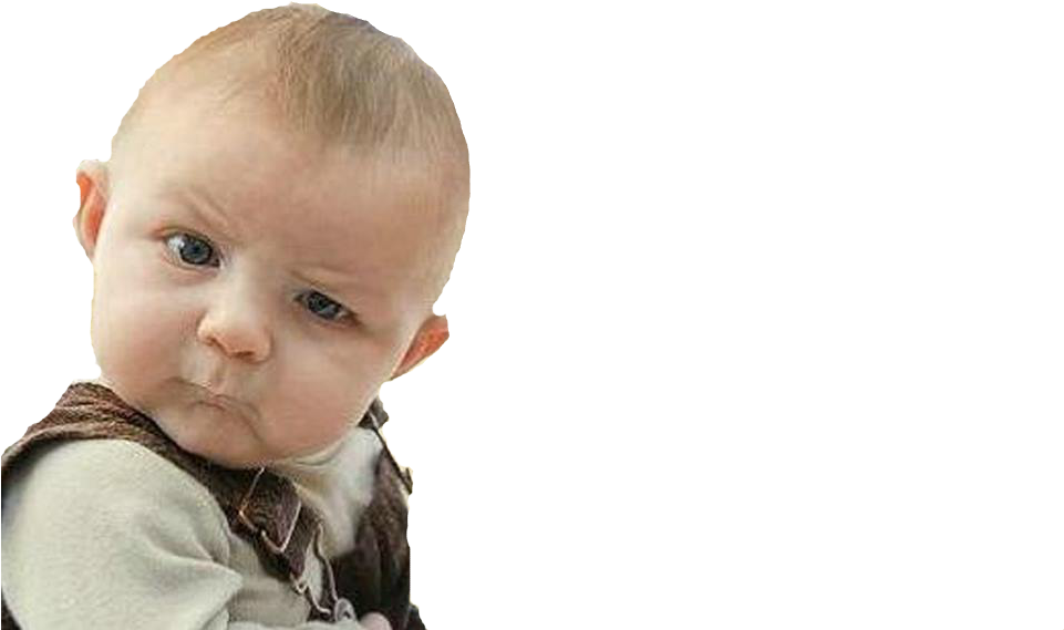 Skeptical Baby Expression PNG Image