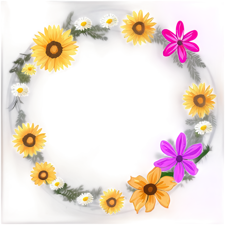 Sketch Flower Circle Png Xpd PNG Image