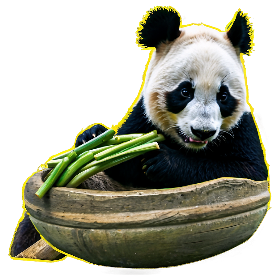 Sketch Of Panda Eating Png Kun PNG Image