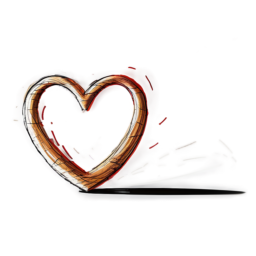 Sketched Heart Design Png Ndg PNG Image