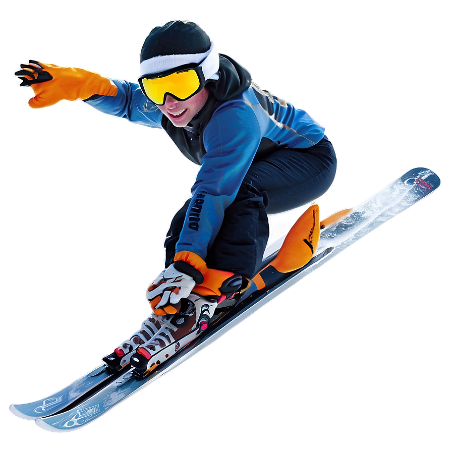 Skiing B PNG Image