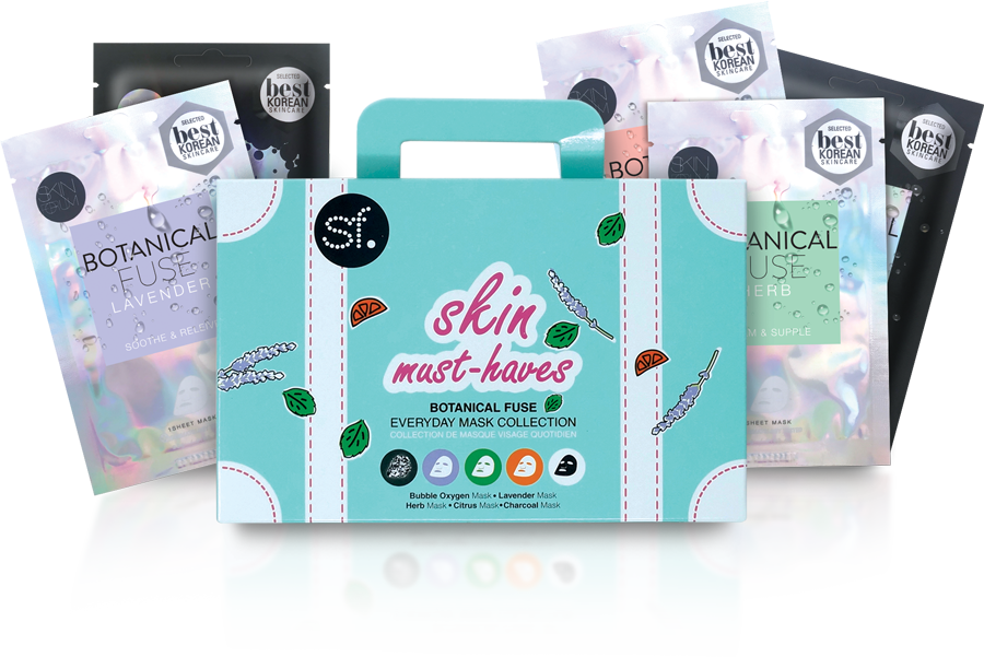 Skin Care Mask Collection Packaging PNG Image