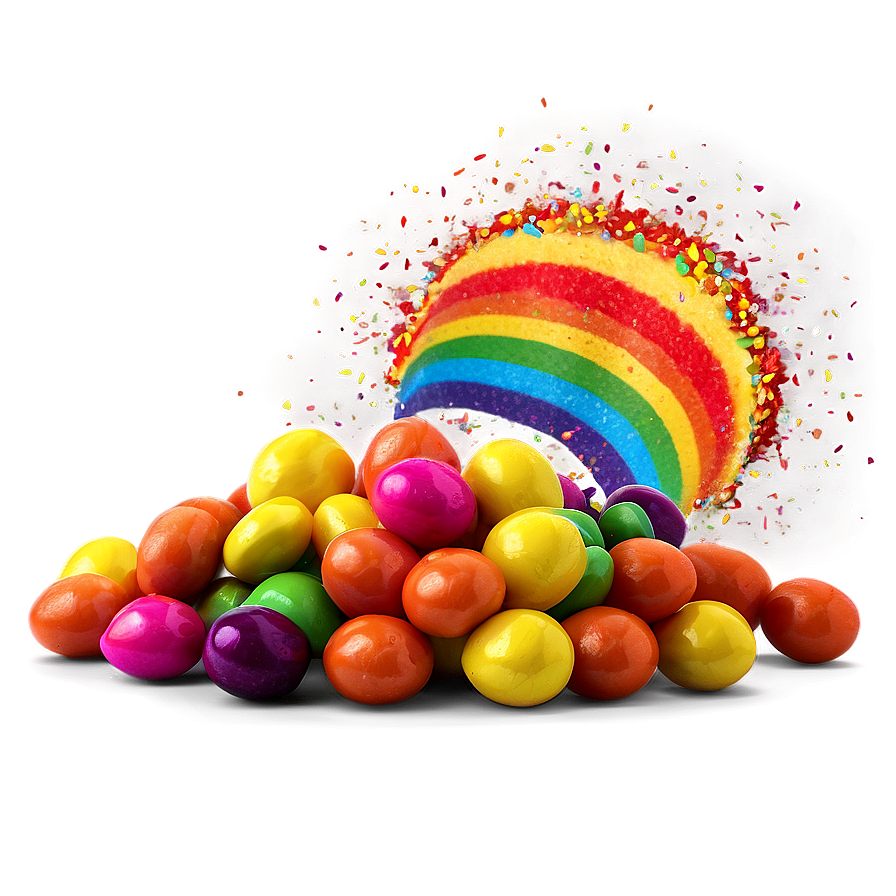 Skittles Rainbow Explosion Png 06282024 PNG Image