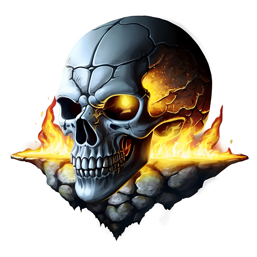 Skull Ablaze Art Png 59 PNG Image