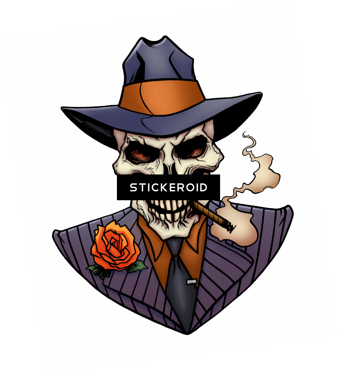 Skull Gangster Illustration PNG Image