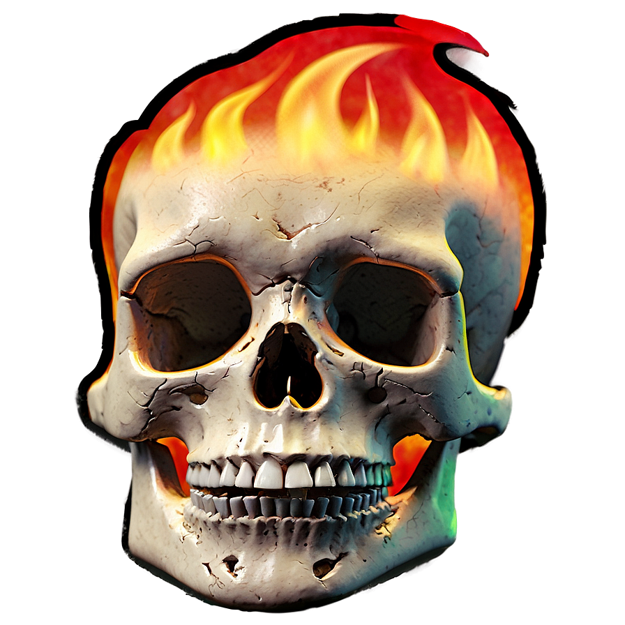 Skull In Blaze Png Hfd PNG Image