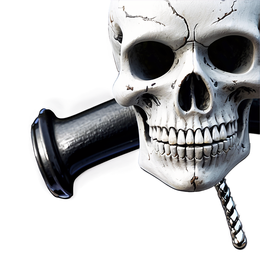 Skull Pirate Flag Design PNG Image