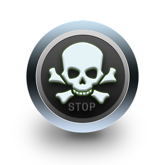 Skull Stop Sign Icon PNG Image