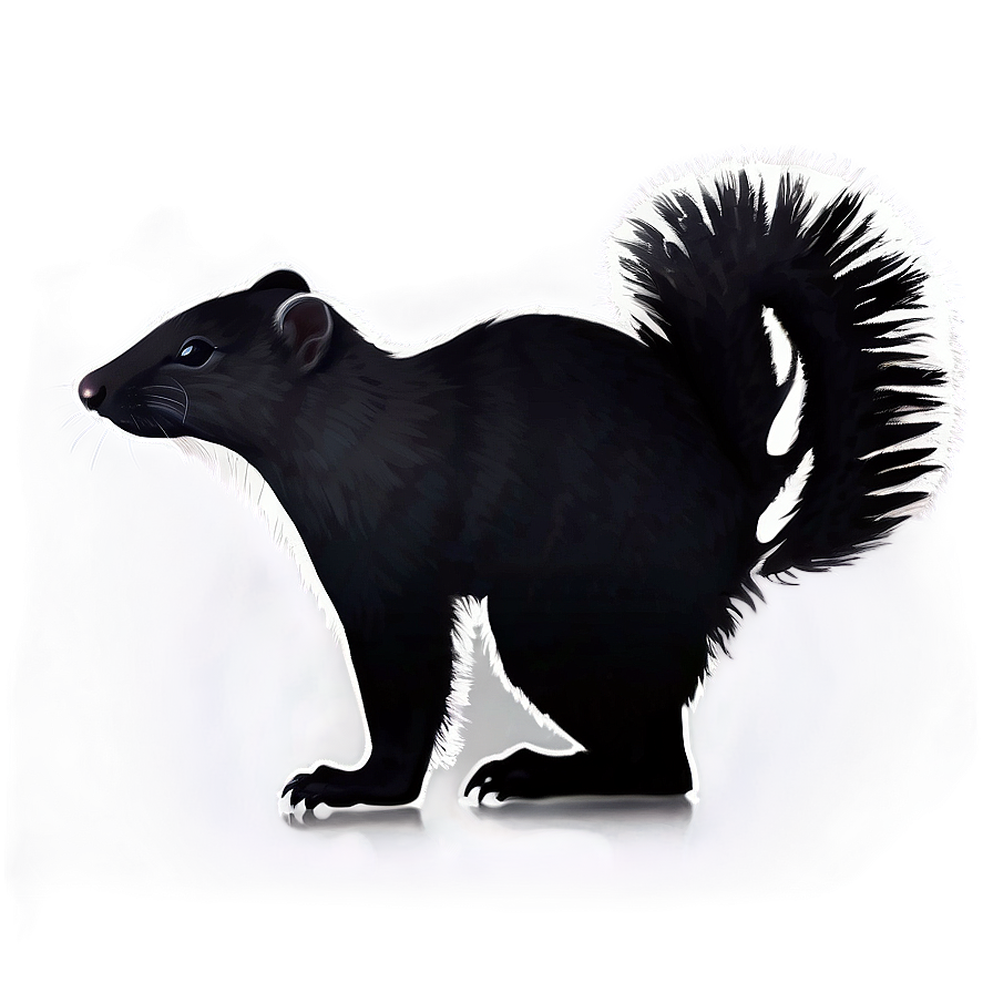 Skunk Silhouette Graphic Png Tuq PNG Image