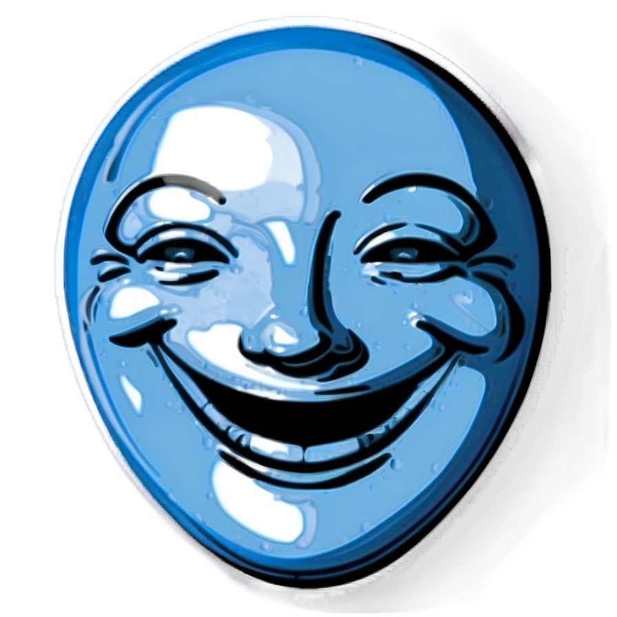 Sky Blue Smiling Face Png Bgf PNG Image