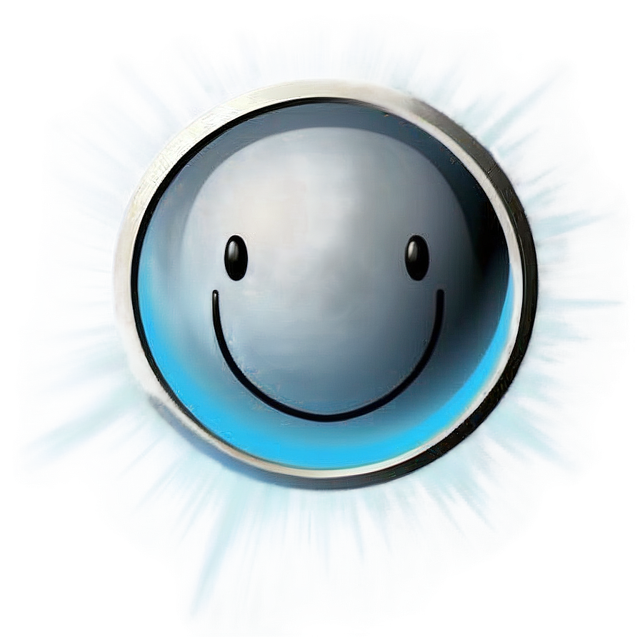 Sky Blue Smiling Face Png Ybt10 PNG Image