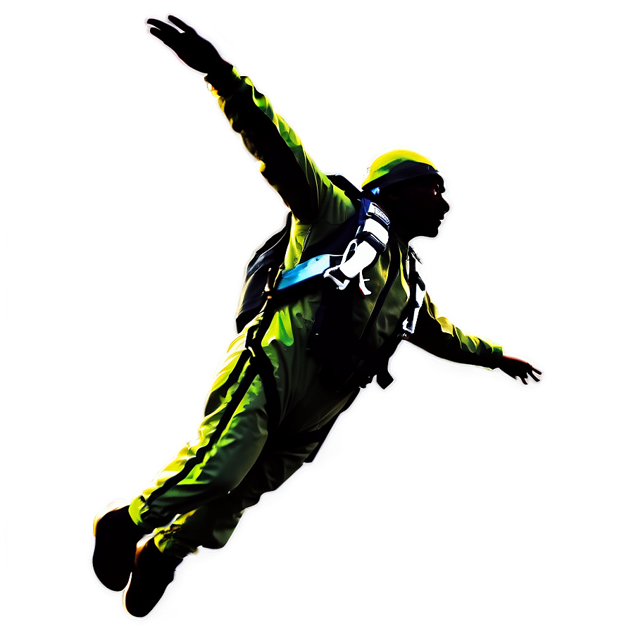 Skydiving Silhouette Png Qhi35 PNG Image