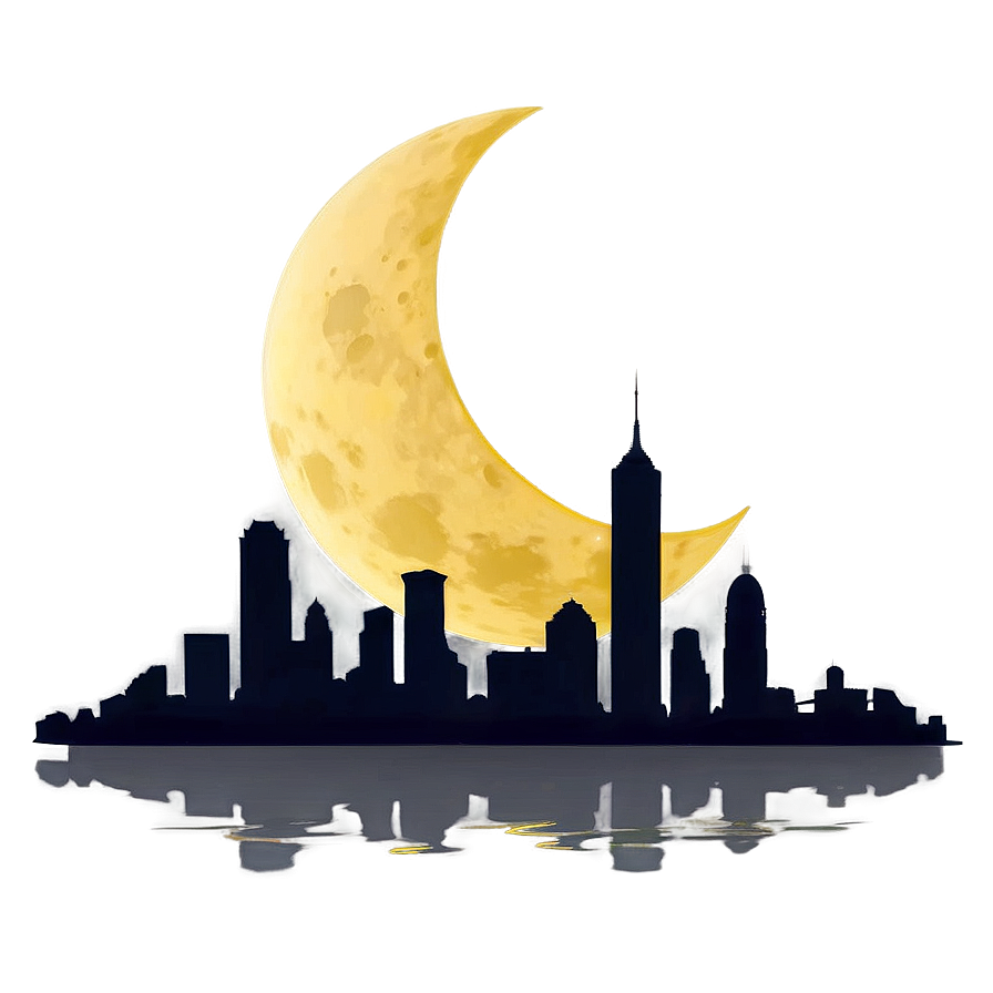 Skyline And Moon Png Jpd40 PNG Image