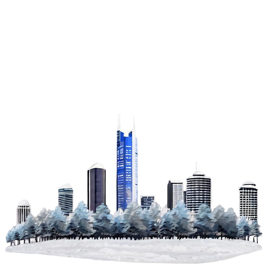 Skyline In Winter Png Krj PNG Image