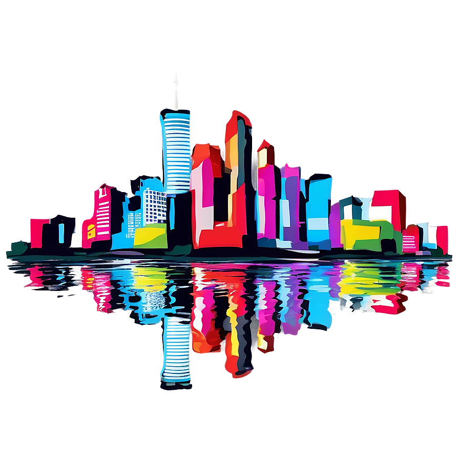 Skyline With River Png Rwl PNG Image