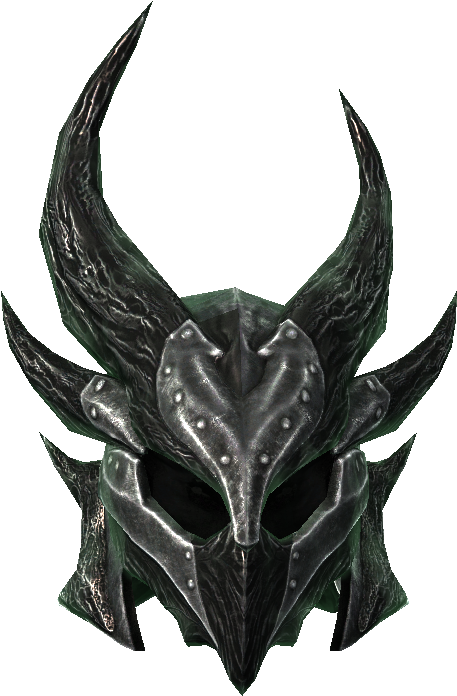 Skyrim Daedric Helmet Graphic PNG Image