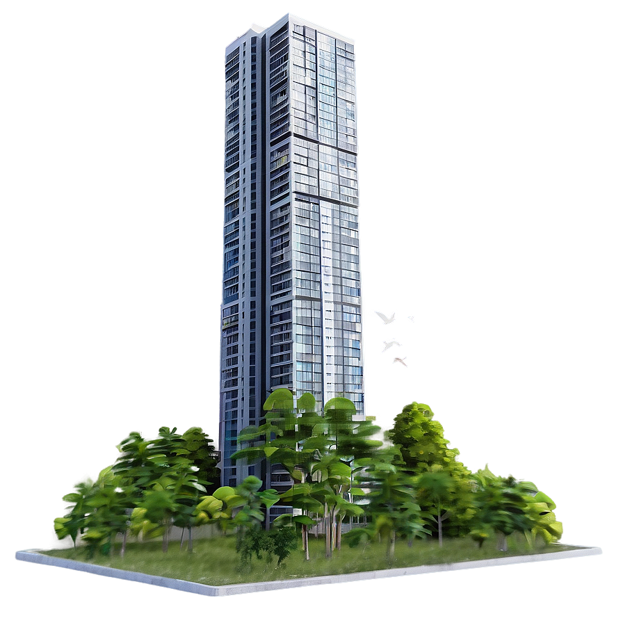 Skyscraper Amidst Nature Png Nvk PNG Image