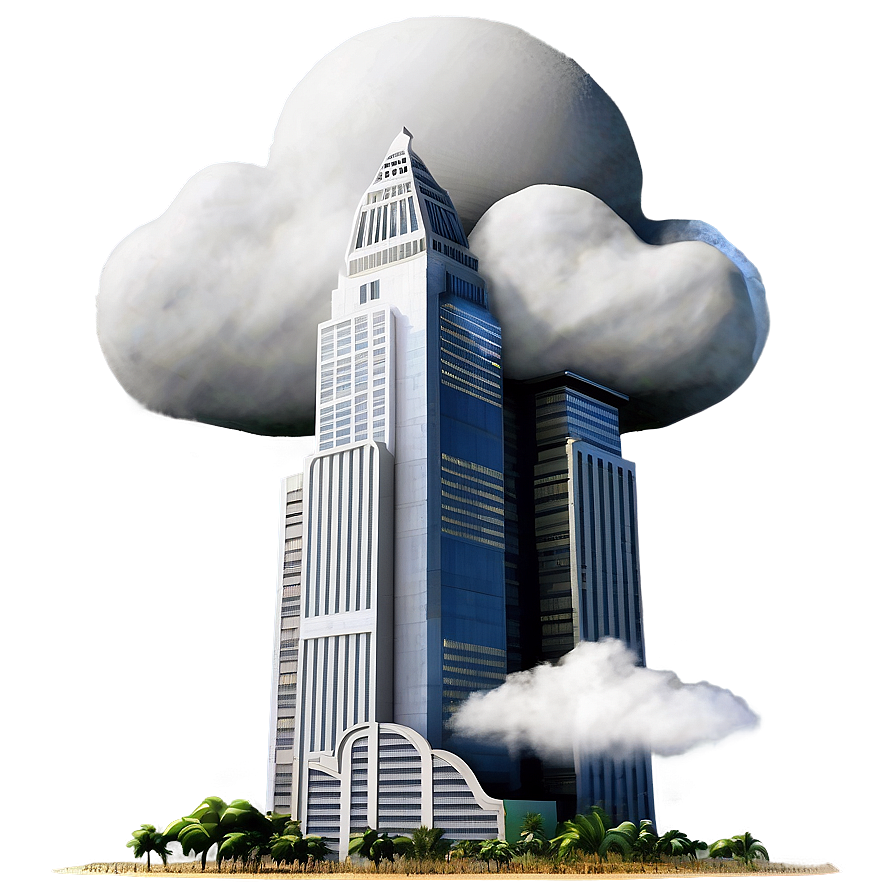 Skyscraper In Clouds Png 05212024 PNG Image