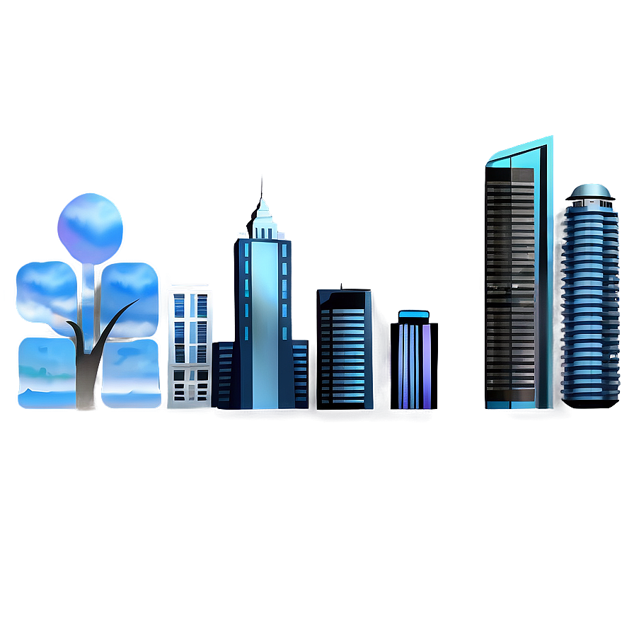 Skyscraper In Clouds Png 48 PNG Image