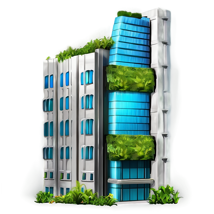 Skyscraper With Greenery Png 05212024 PNG Image