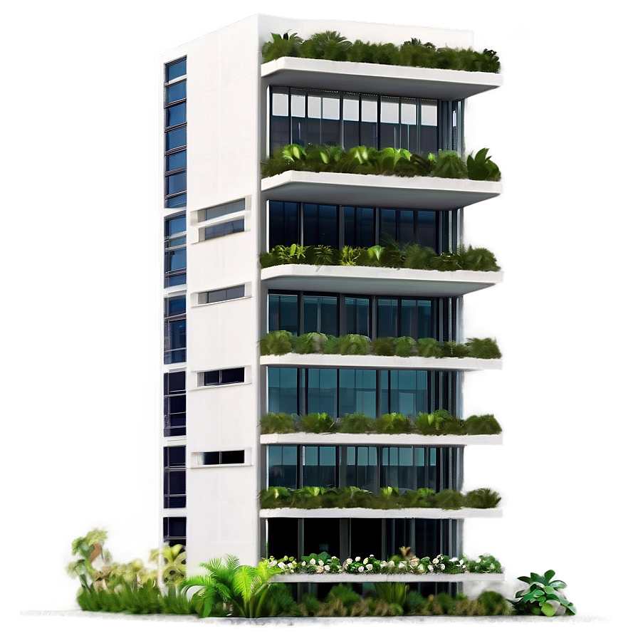 Skyscraper With Rooftop Garden Png 34 PNG Image