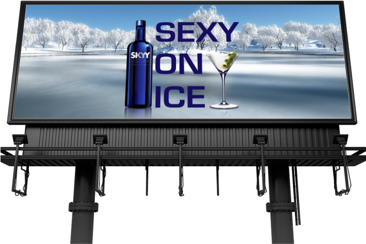 Skyy Vodka Billboard Advert Winter Theme PNG Image