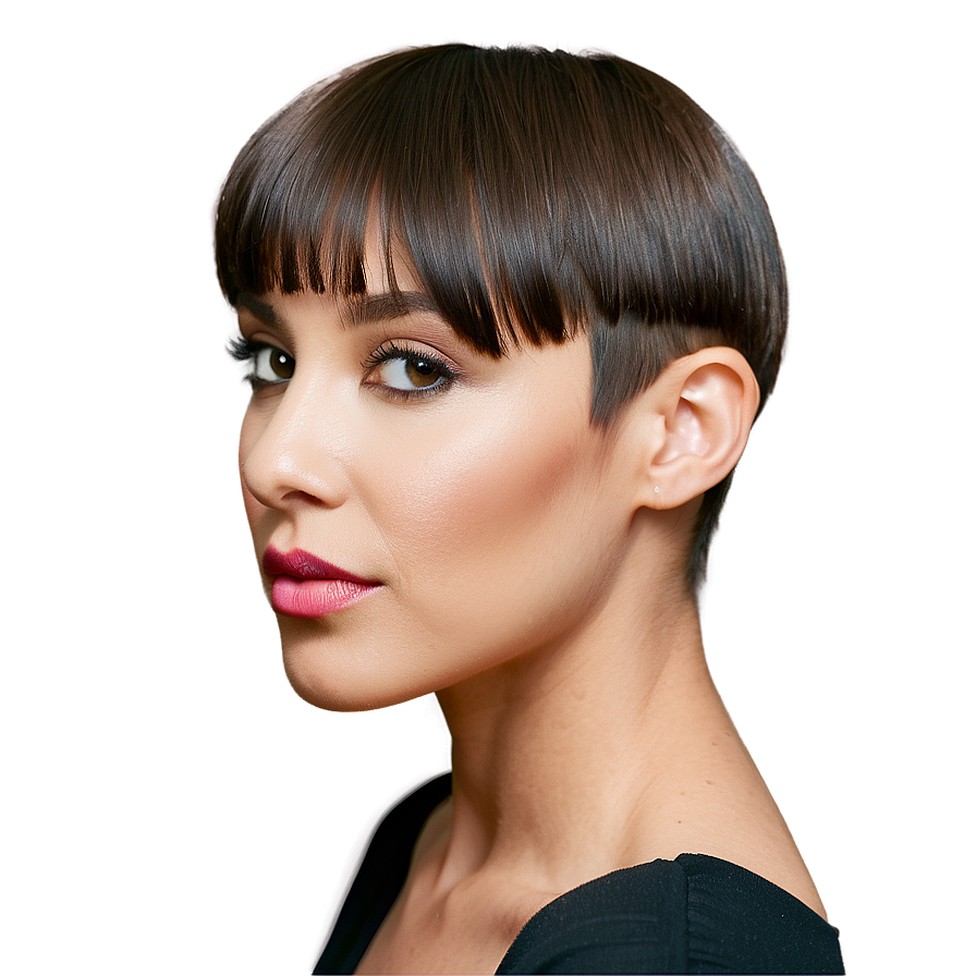 Sleek Bangs Hairstyle Png 51 PNG Image