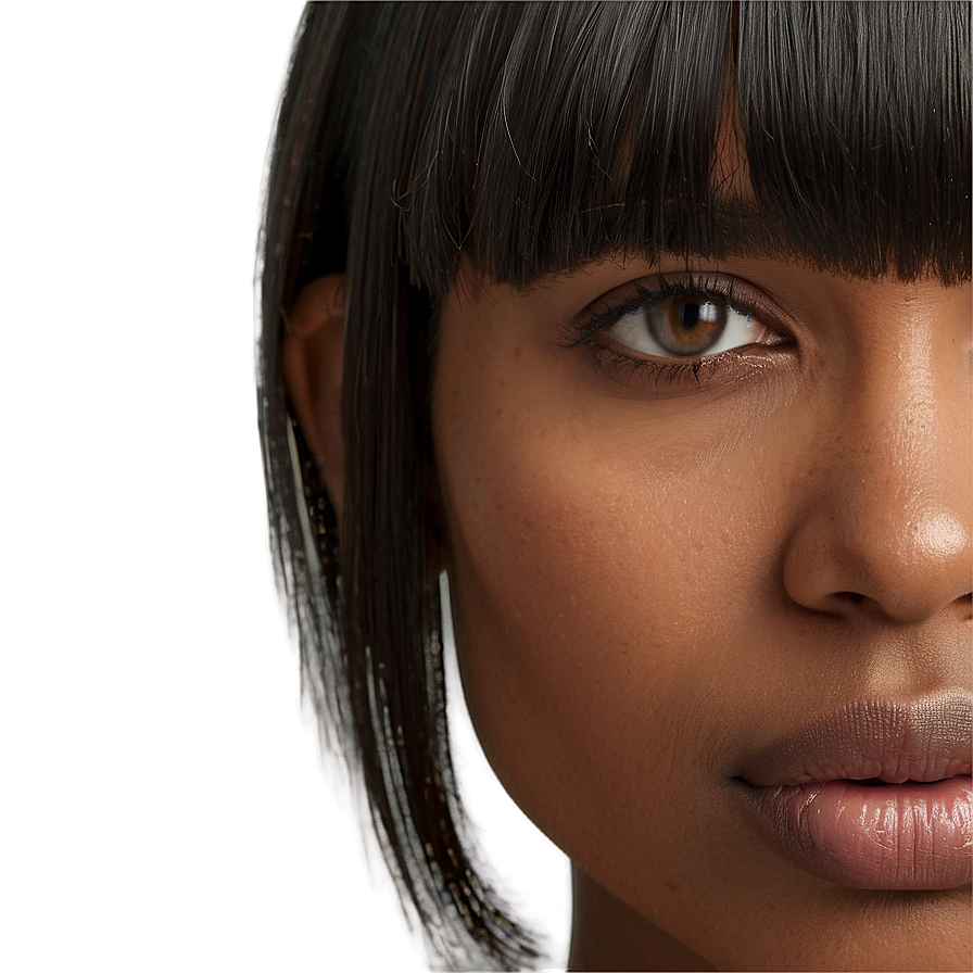 Sleek Bangs Hairstyle Png Nac89 PNG Image