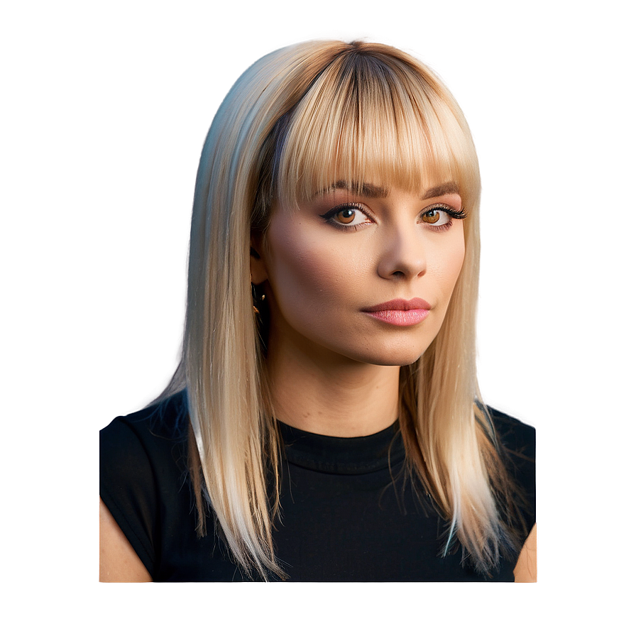 Sleek Blonde Bangs Design Png Dka2 PNG Image