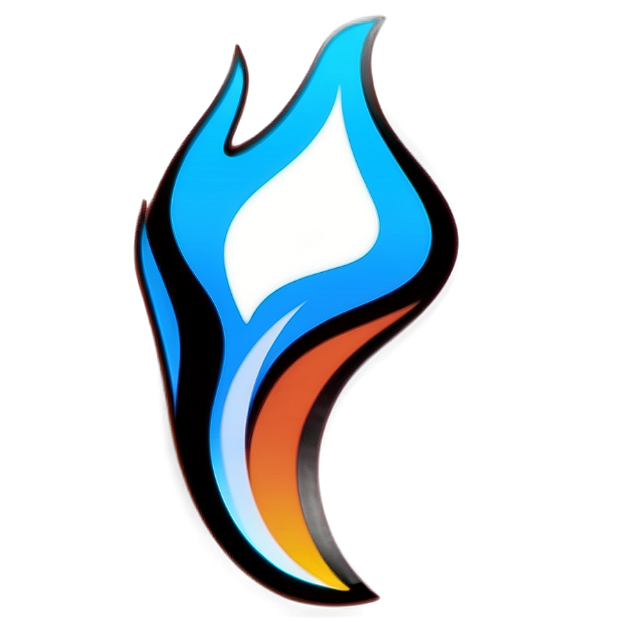 Sleek Blue Flame Icon Png 06202024 PNG Image