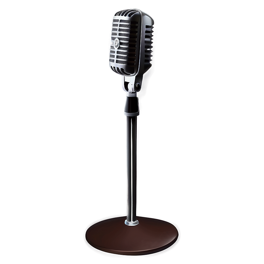 Sleek Design Microphone On Stand Png Uxn PNG Image