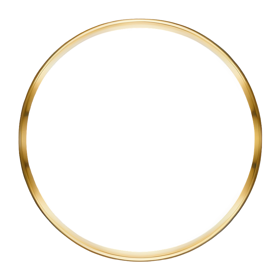 Sleek Gold Circle Frame Png 84 PNG Image