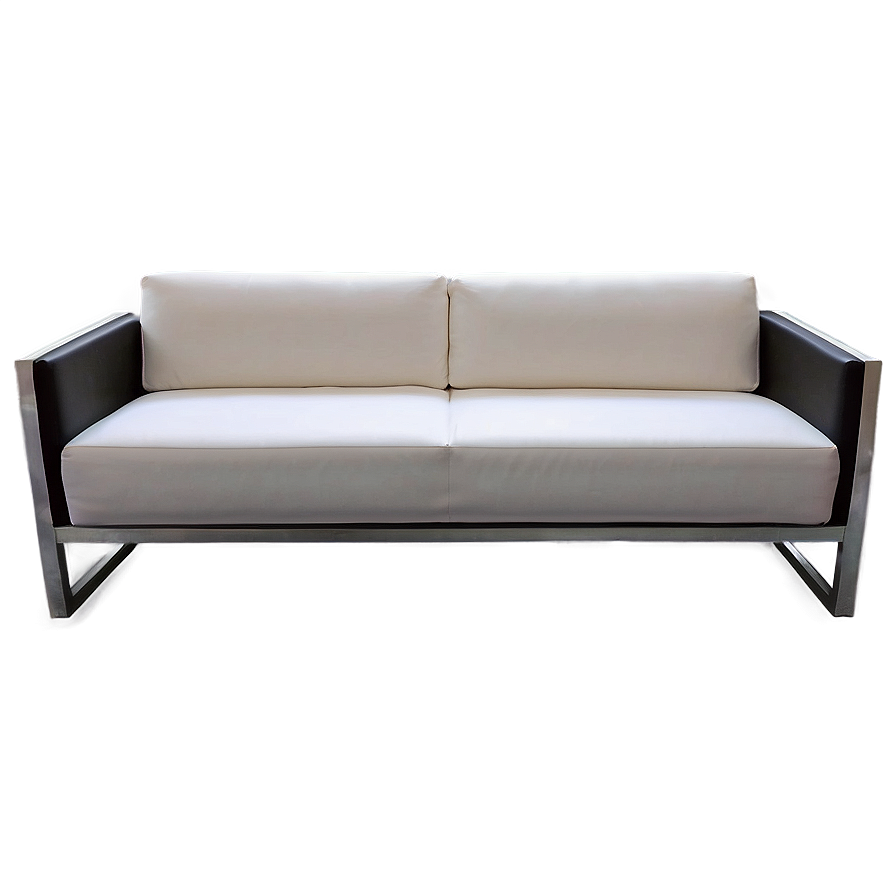 Sleek Metal Frame Couch Png 8 PNG Image