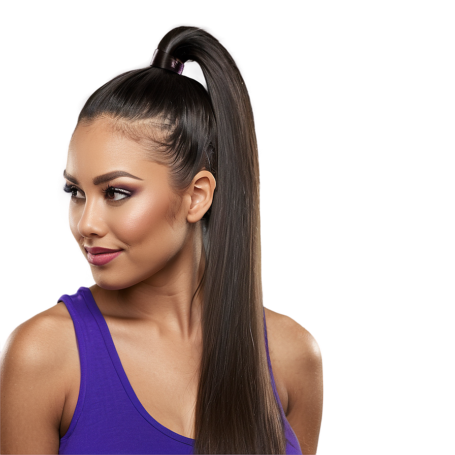 Sleek Ponytail Long Hair Png Djq11 PNG Image