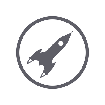 Sleek Rocket Icon Graphic PNG Image