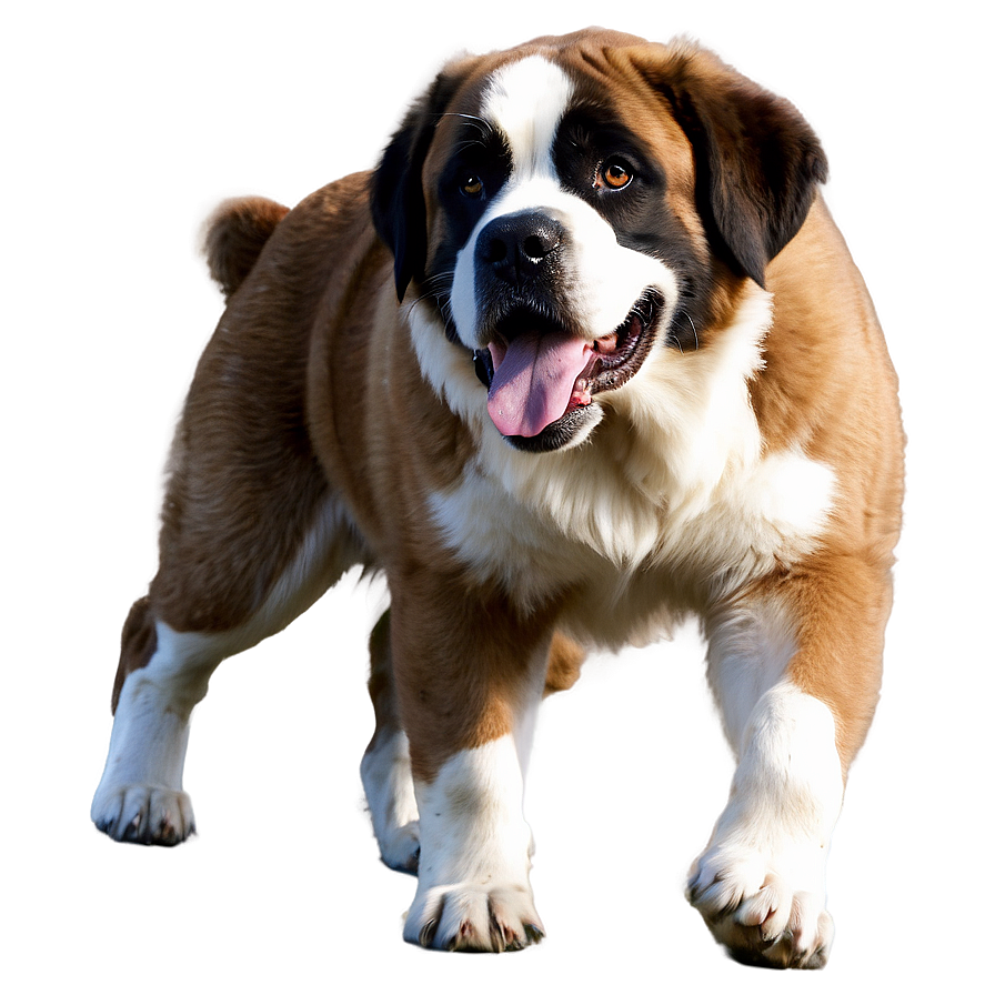 Sleek St Bernard In Motion Png Rew38 PNG Image