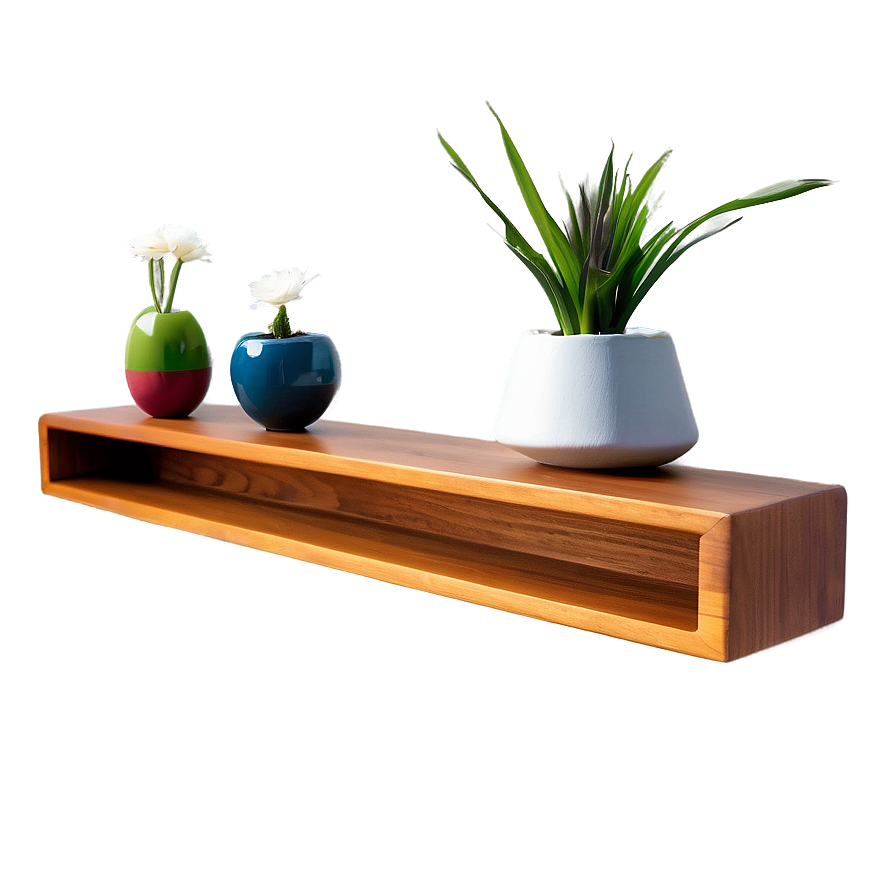 Sleek Wood Shelf Arrangements Png Gbw15 PNG Image