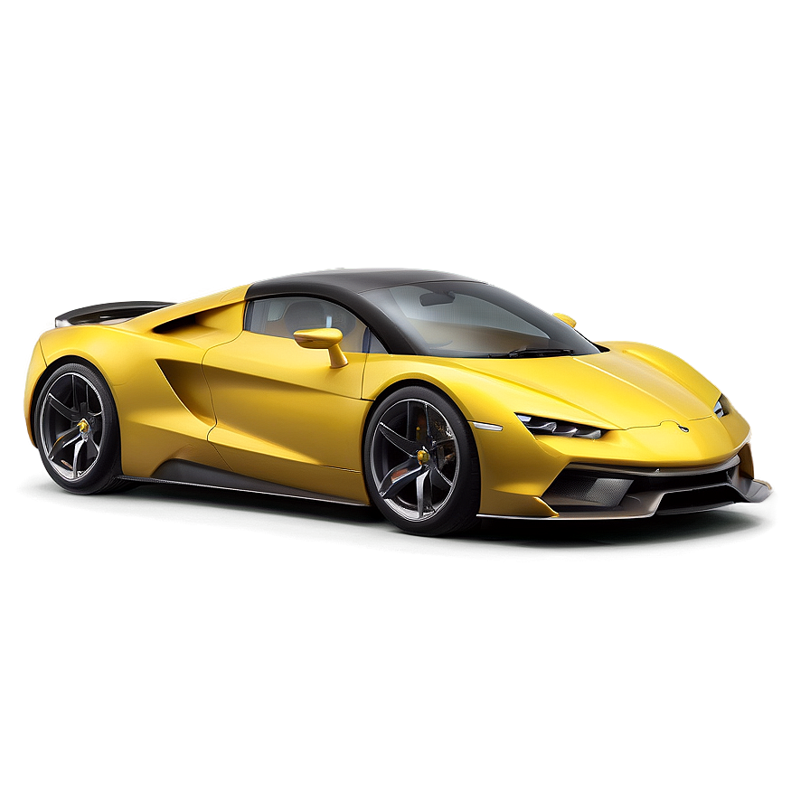 Sleek Yellow Sports Car Png Kst21 PNG Image