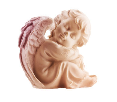 Sleeping Angel Sculpture PNG Image