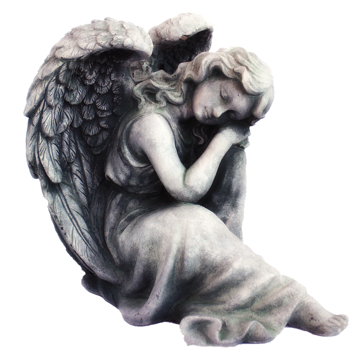 Sleeping Angel Statue PNG Image