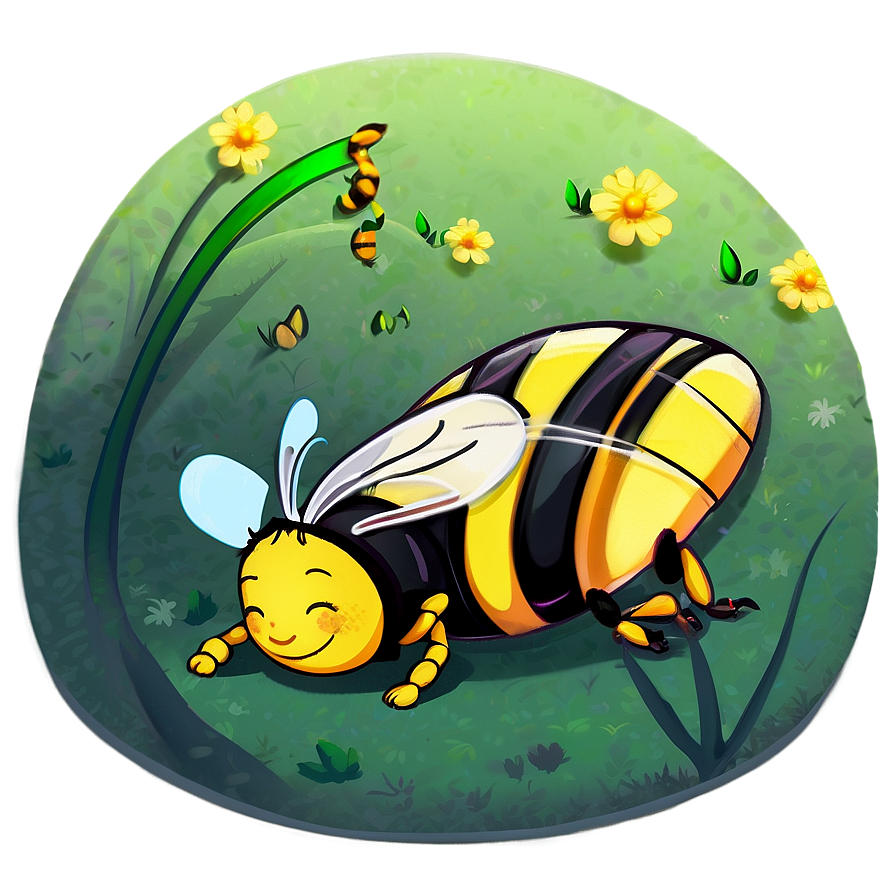 Sleeping Bee Cute Png 06252024 PNG Image