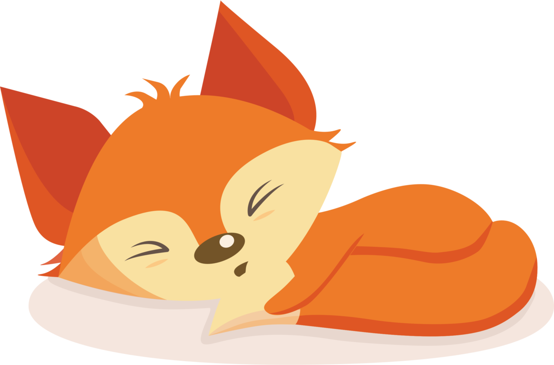 Sleeping_ Fox_ Illustration.png PNG Image