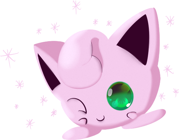 Sleeping Jigglypuff Pokemon PNG Image