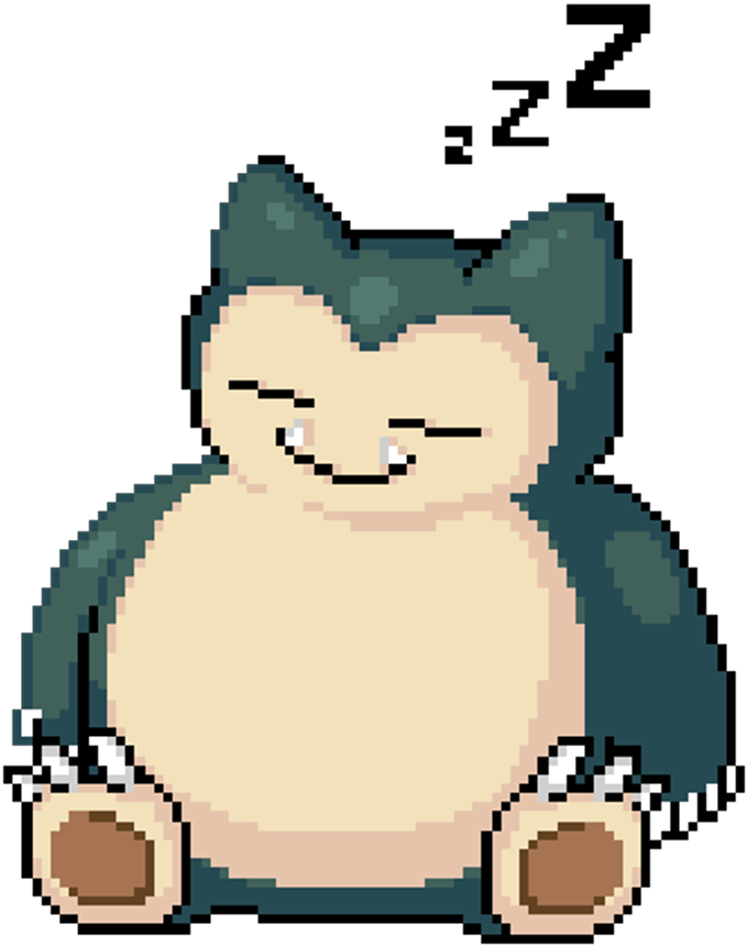 Sleeping Pixel Snorlax.png PNG Image