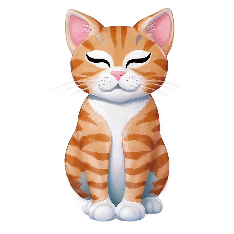 Sleepy Cat Cartoon Png Aco PNG Image