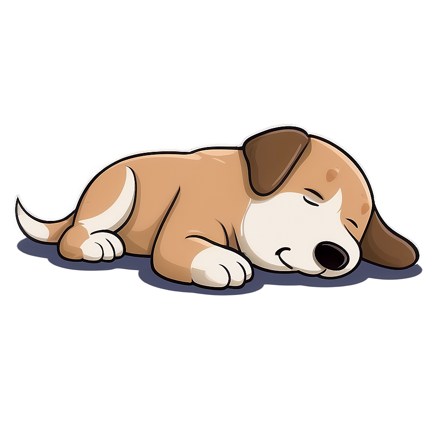 Sleepy Dog Cartoon Png 06132024 PNG Image