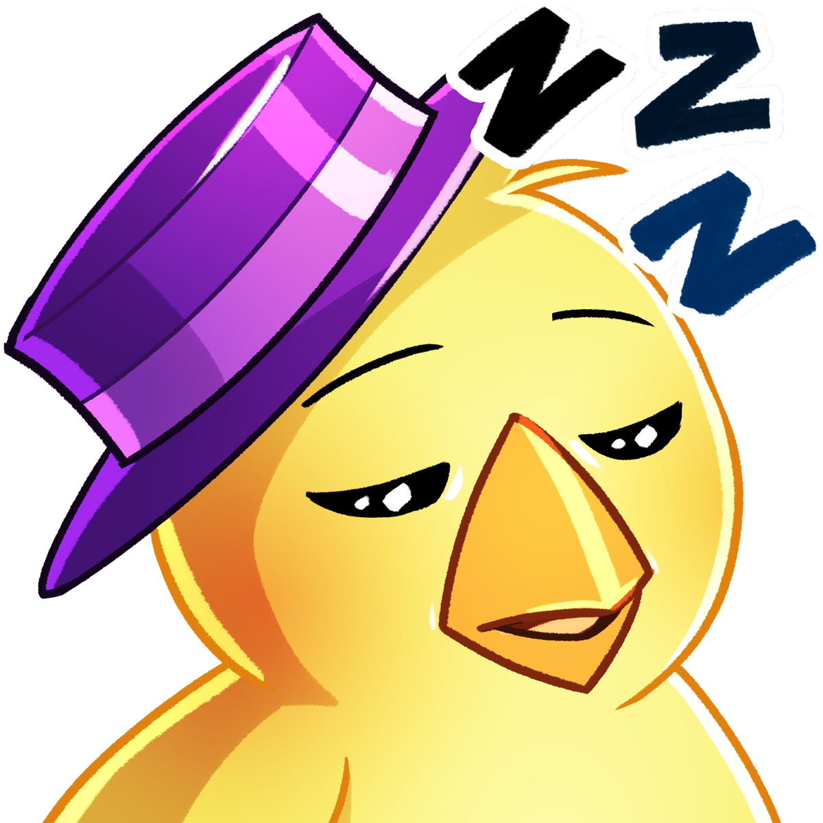 Sleepy Duck Emote PNG Image