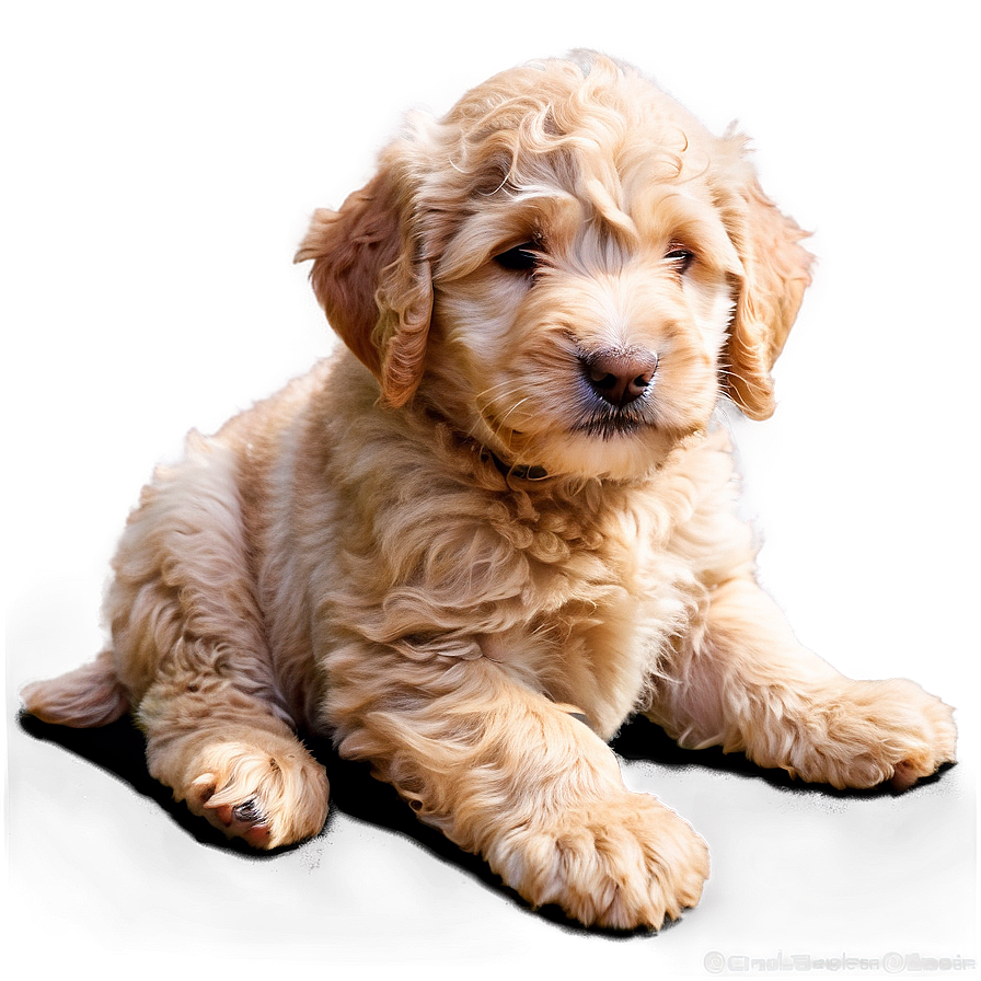 Sleepy Labradoodle Puppy Png Jom PNG Image