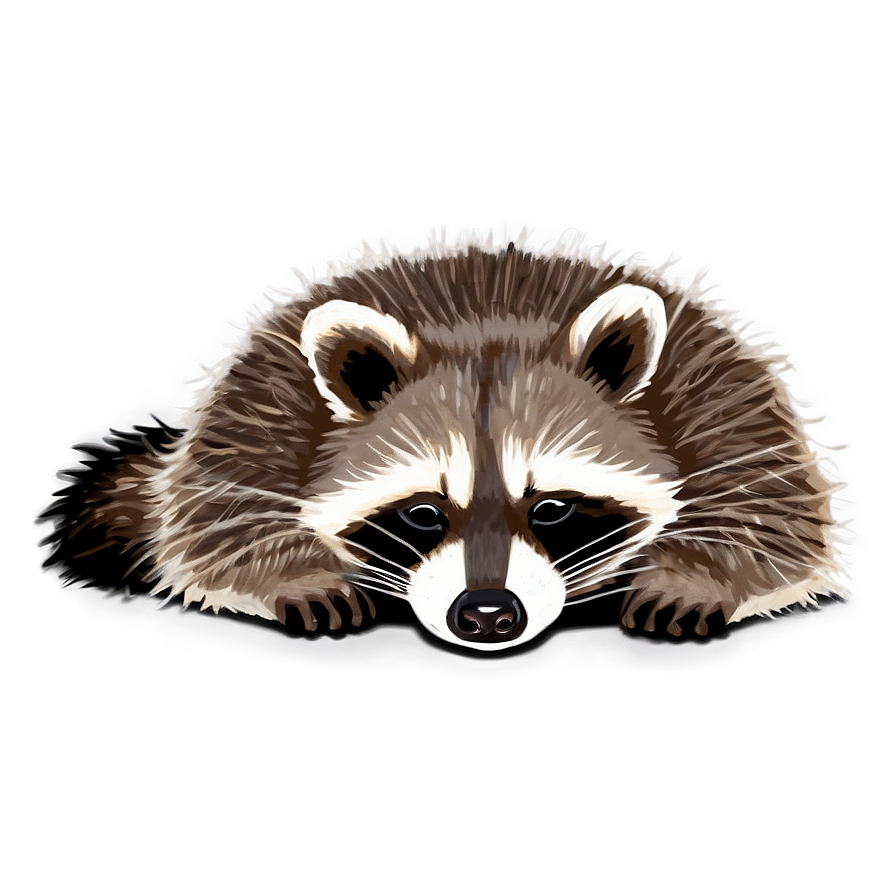 Sleepy Raccoon Png 05242024 PNG Image